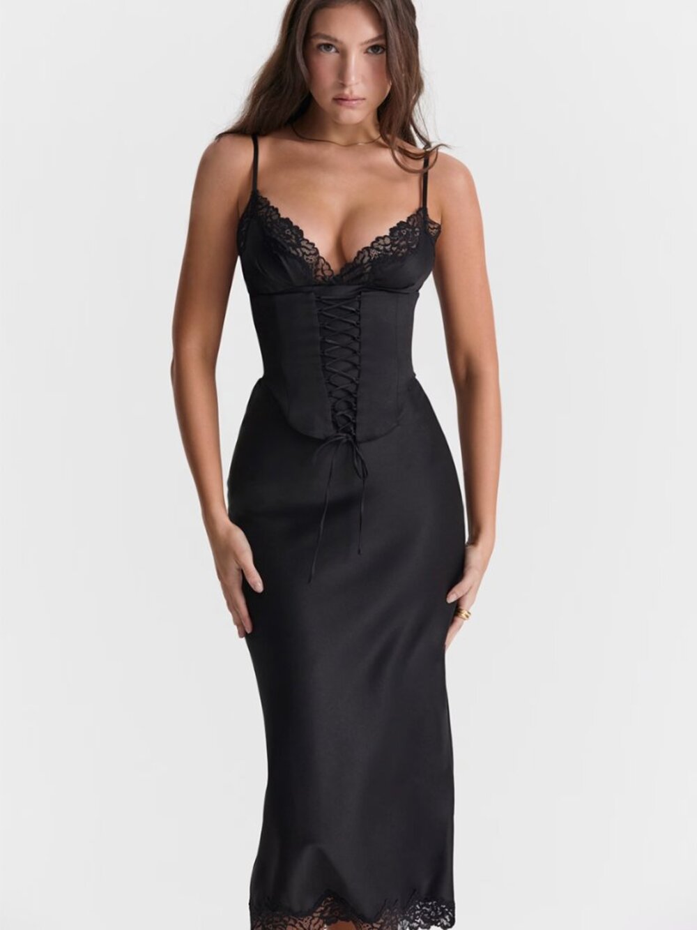 HOUSE OF CB satin Corset Salma L+